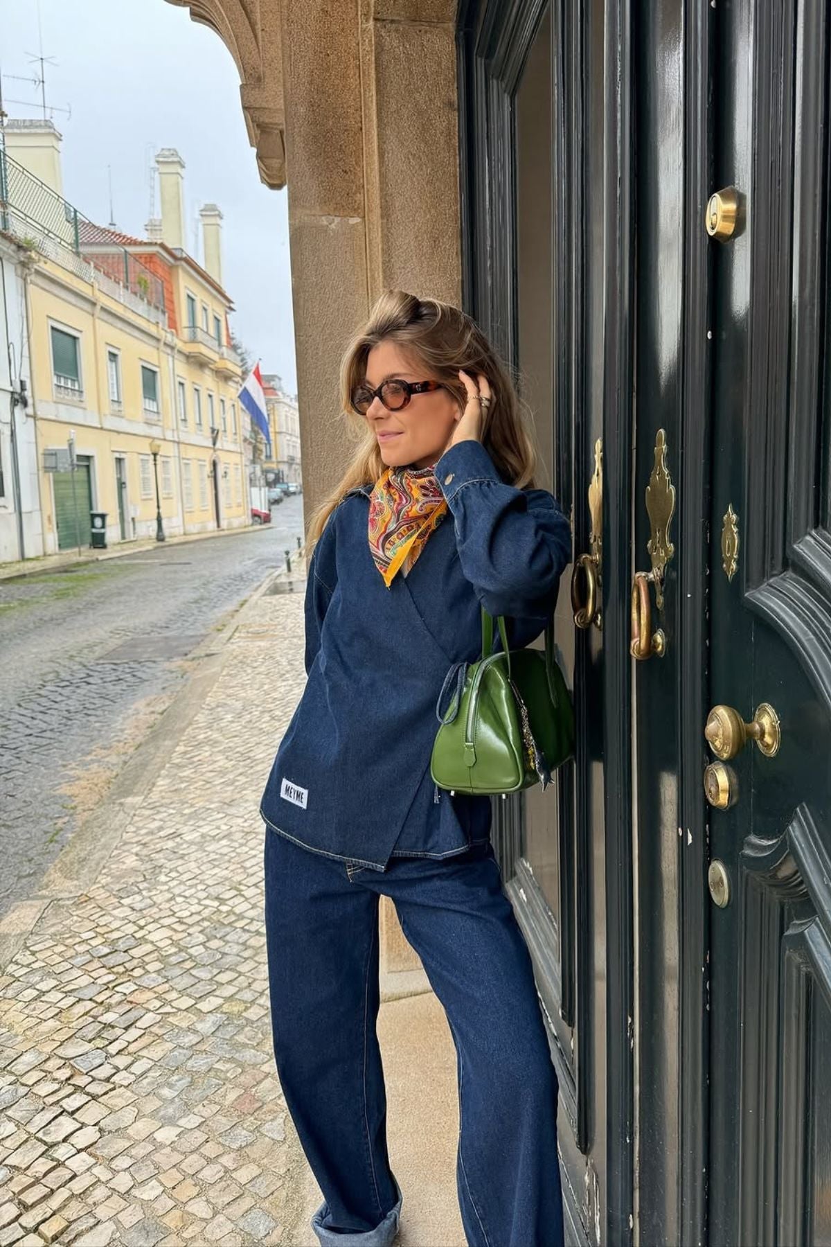 Camisa Denim cruzada Romy