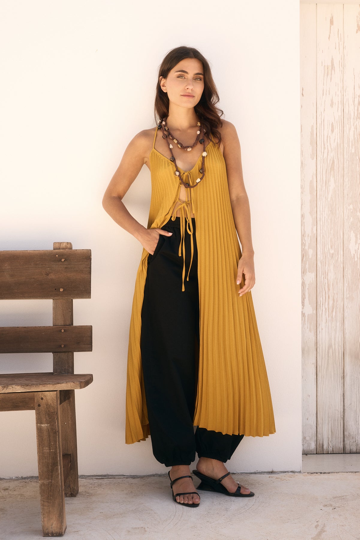 Blusa Larga Plisada Gala