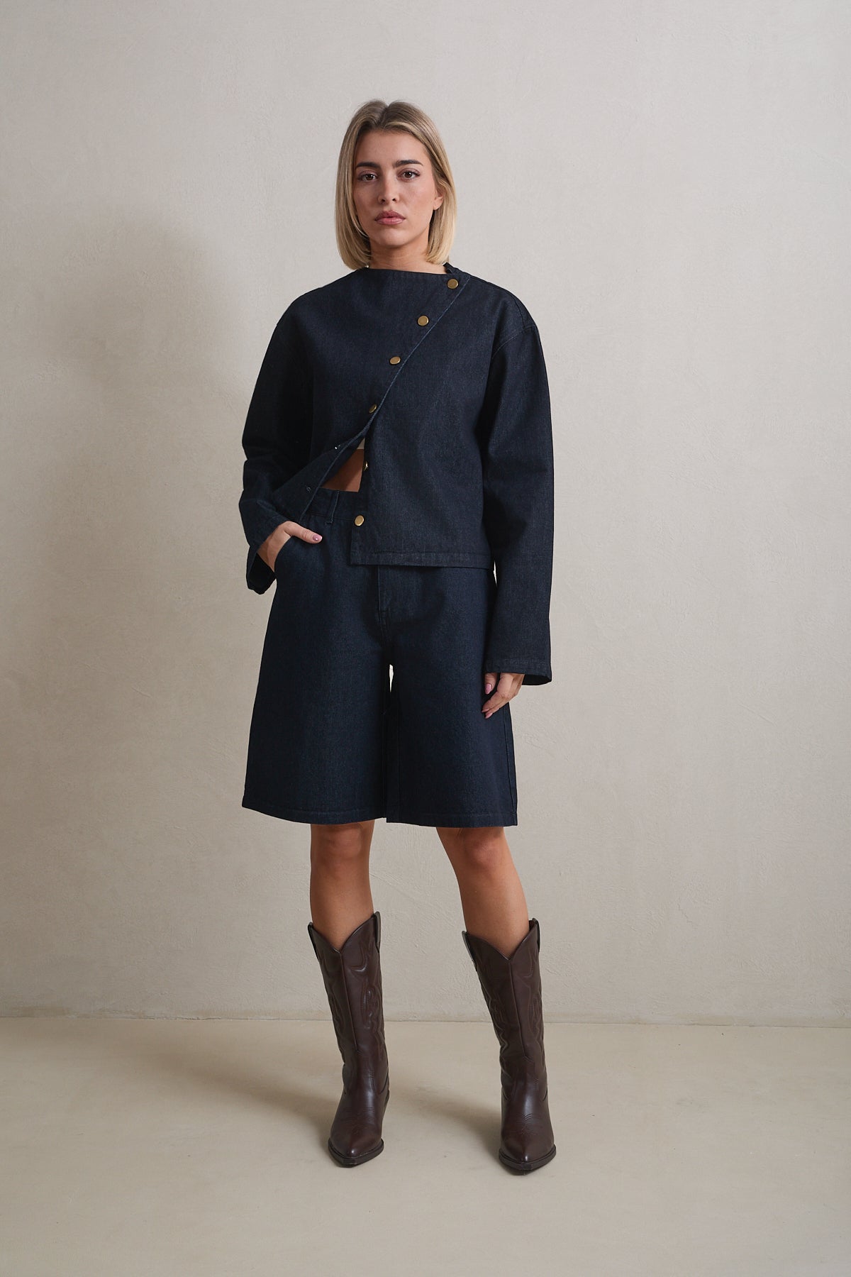 Iki asymmetrical overshirt