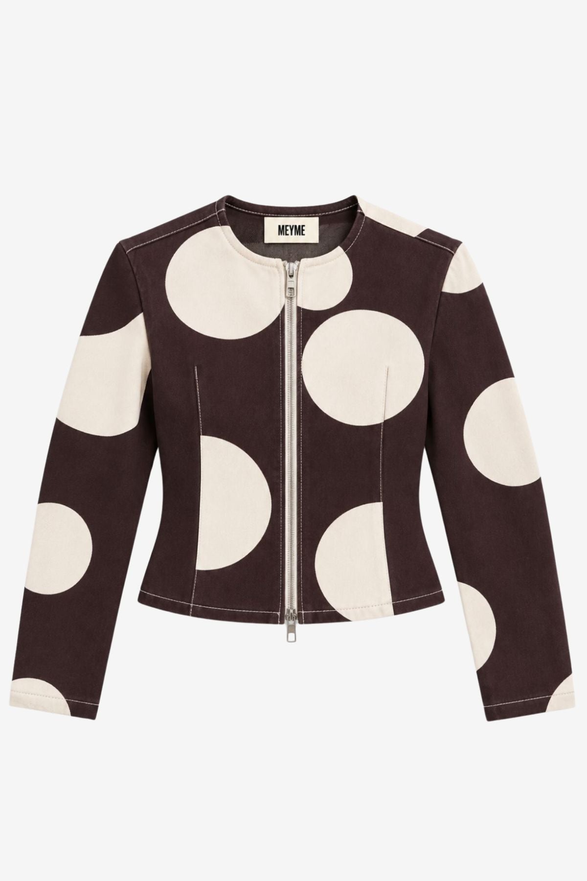 Polka Dot Denim Jacket