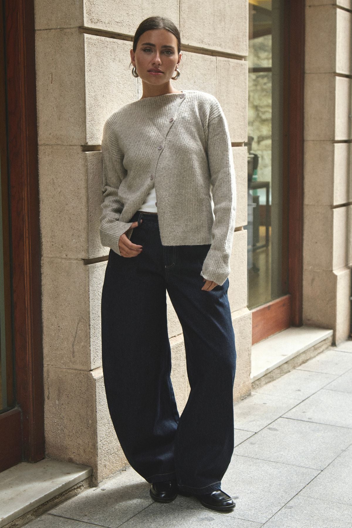 Iki asymmetric cardigan
