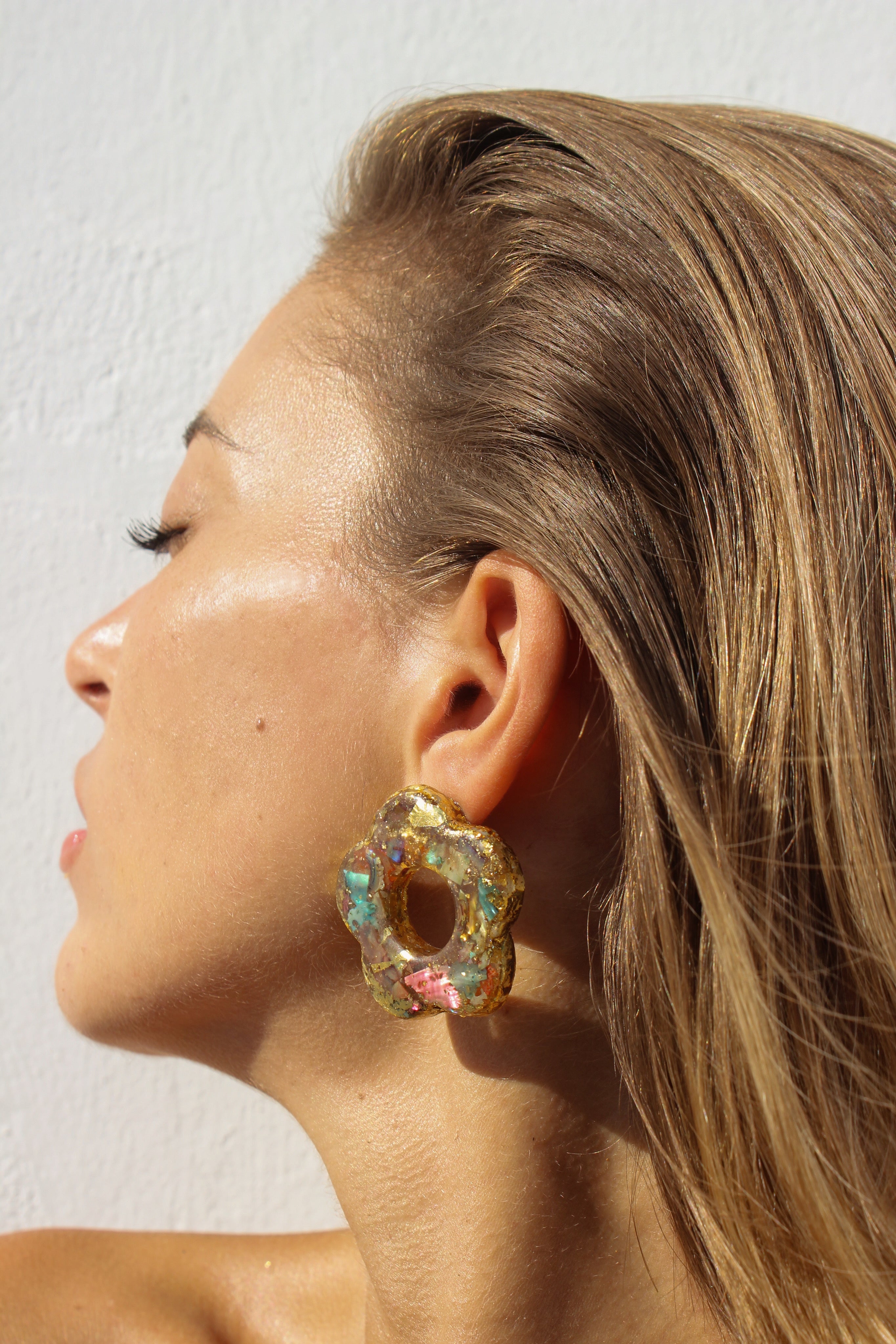 Boucles d'oreilles d'eau douce