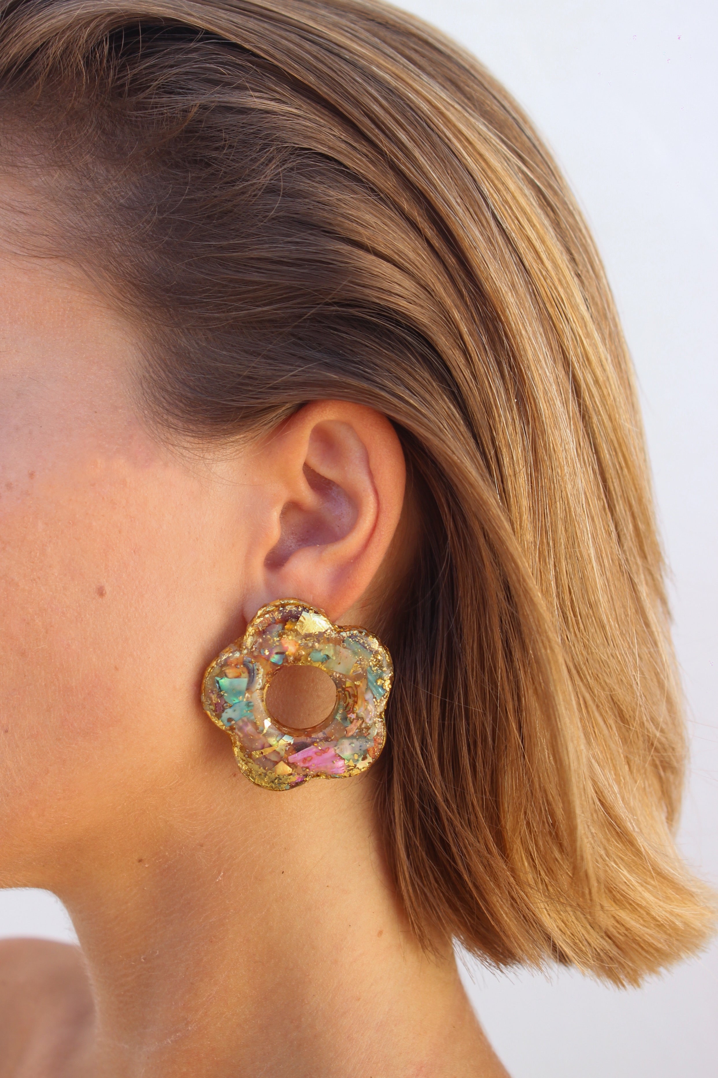 Boucles d'oreilles d'eau douce