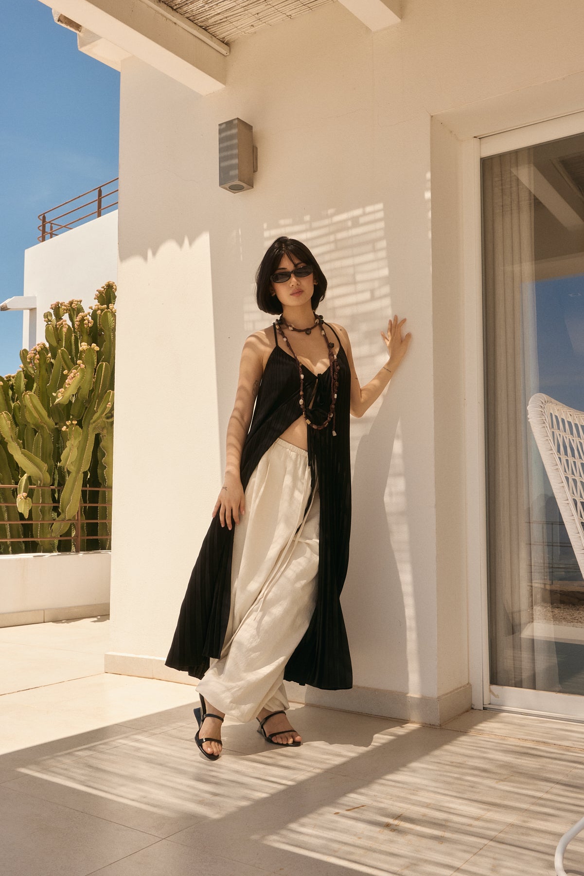 Blusa Larga Plisada Gala