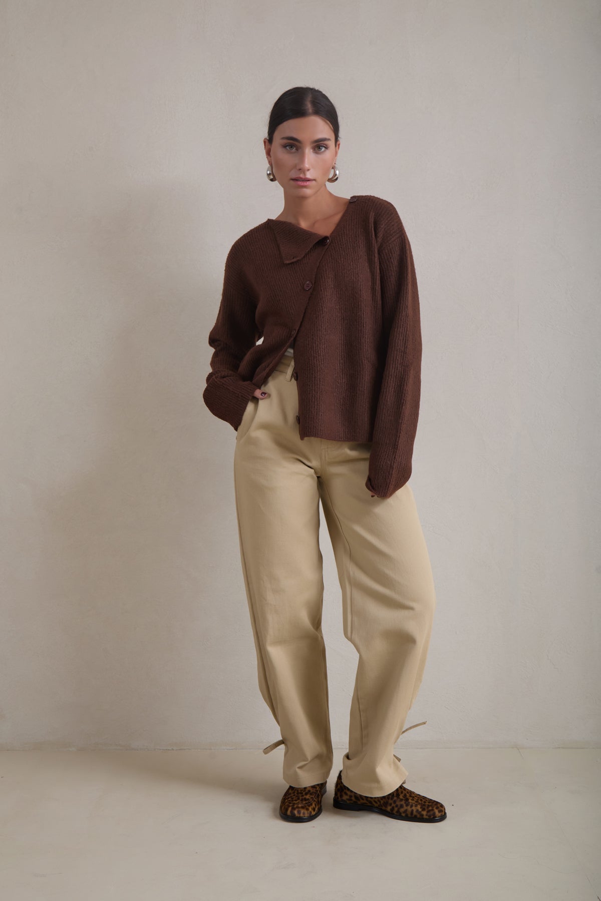 Iki asymmetric cardigan
