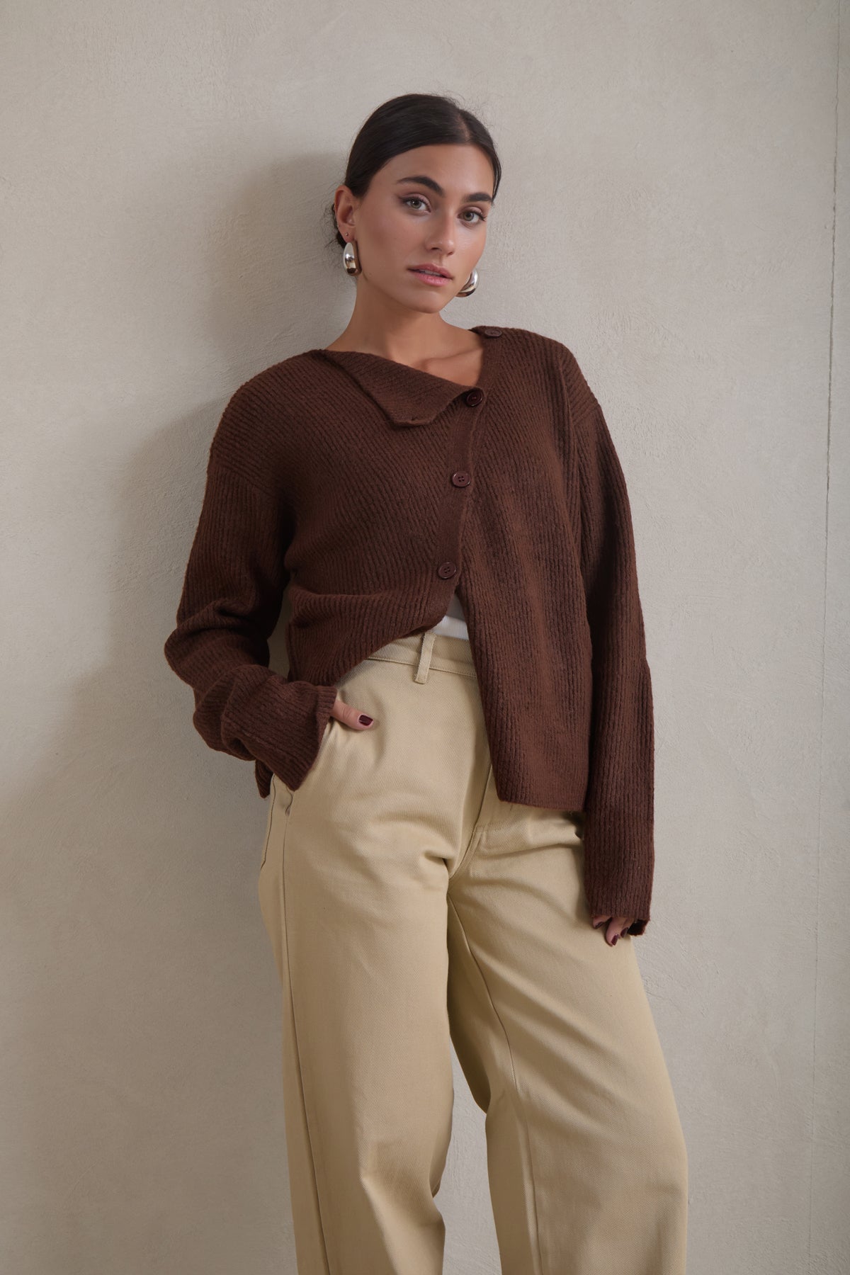 Iki asymmetric cardigan