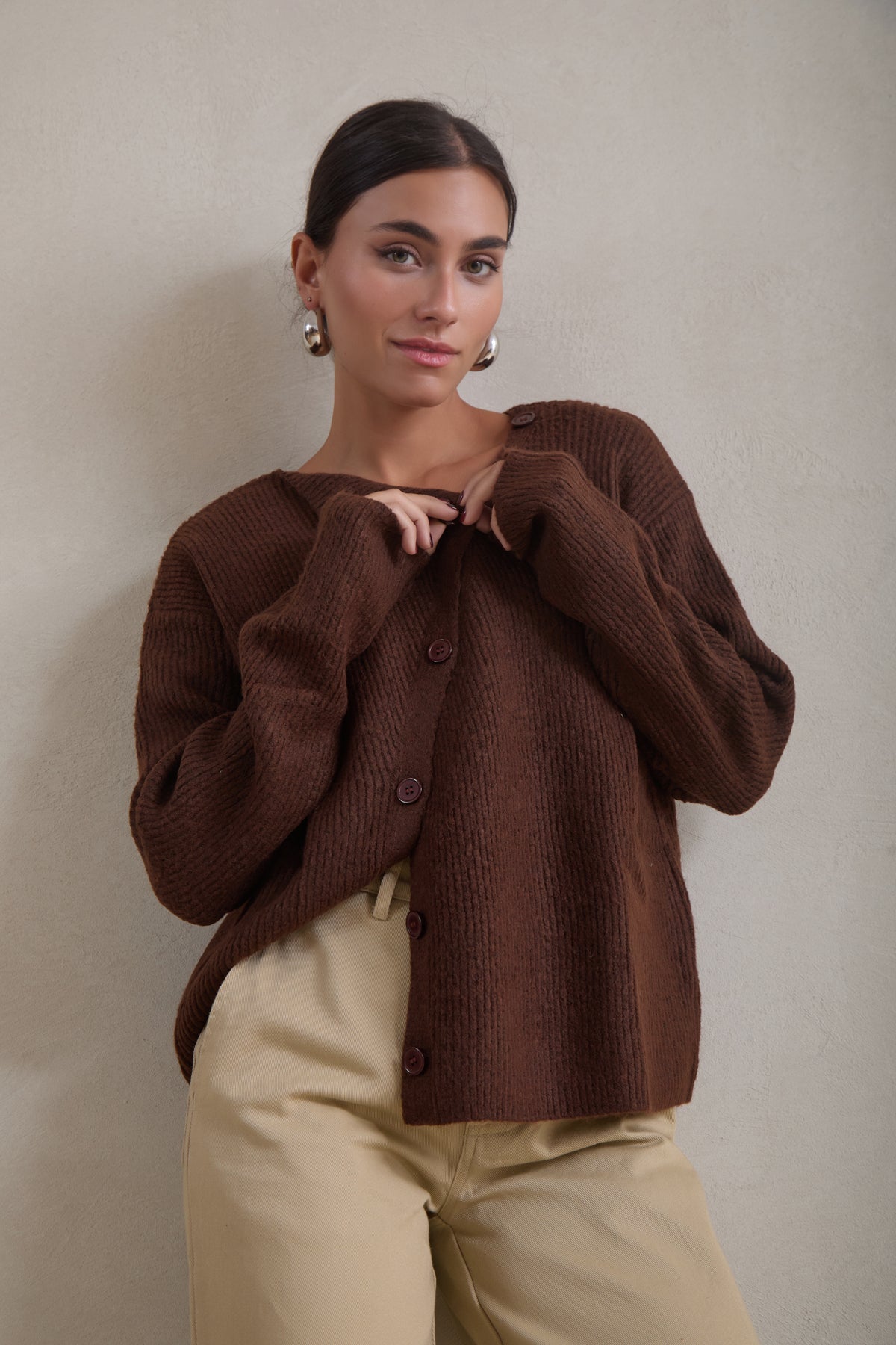 Iki asymmetric cardigan