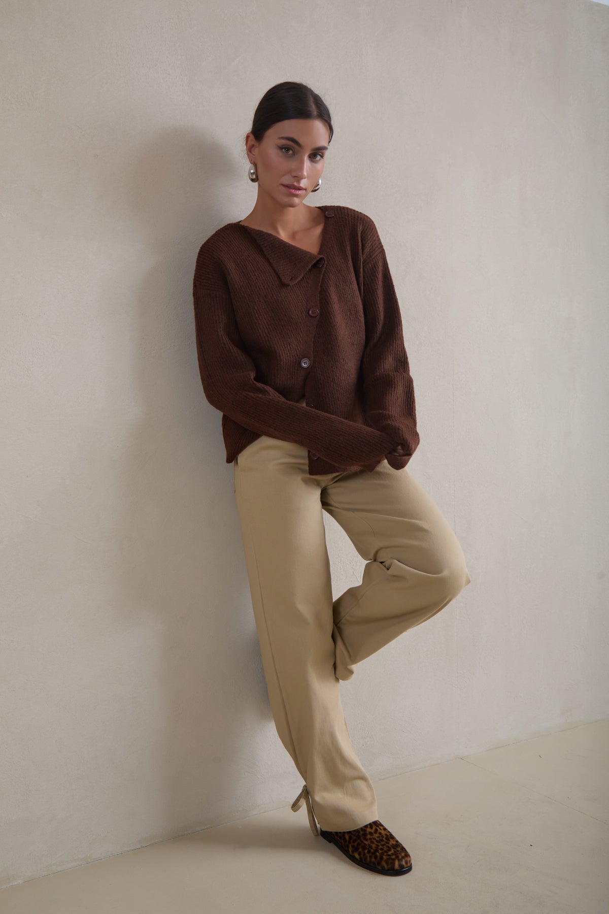 Iki asymmetric cardigan