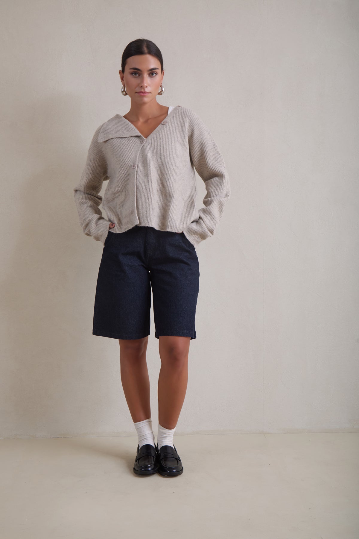 Iki asymmetric cardigan