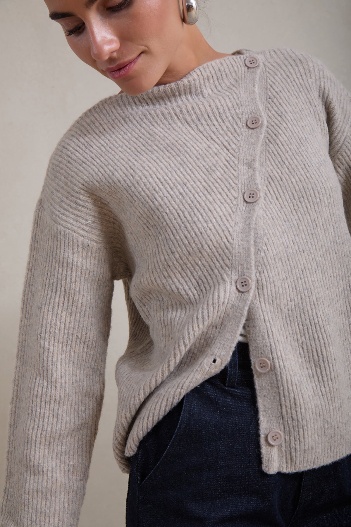 Iki asymmetric cardigan