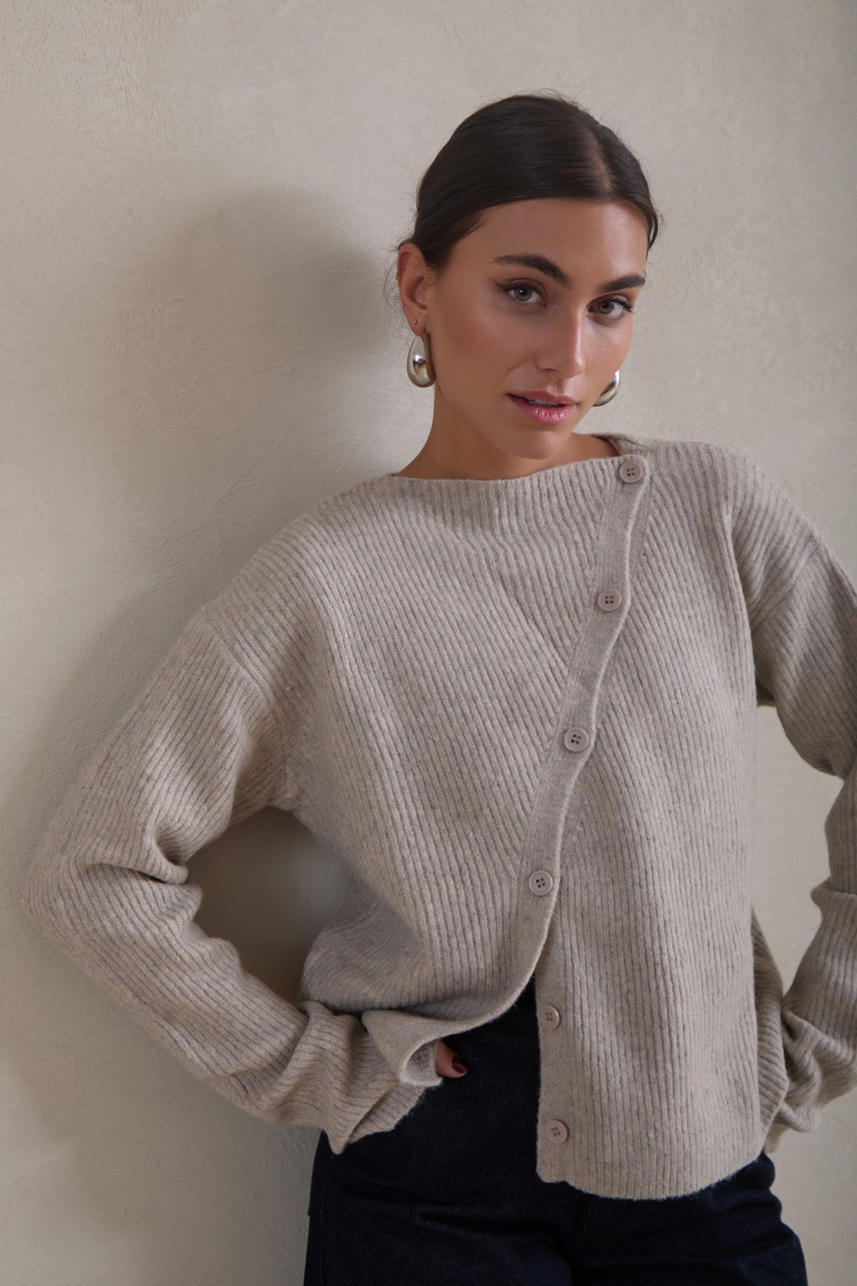 Iki asymmetric cardigan