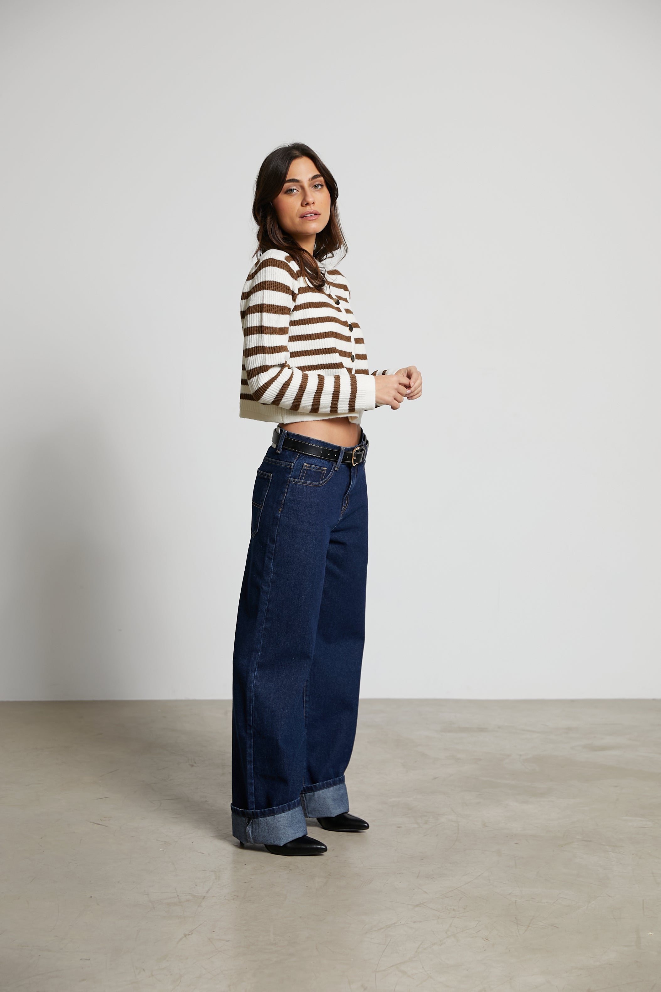 Jeans Rita wide leg tiro medio