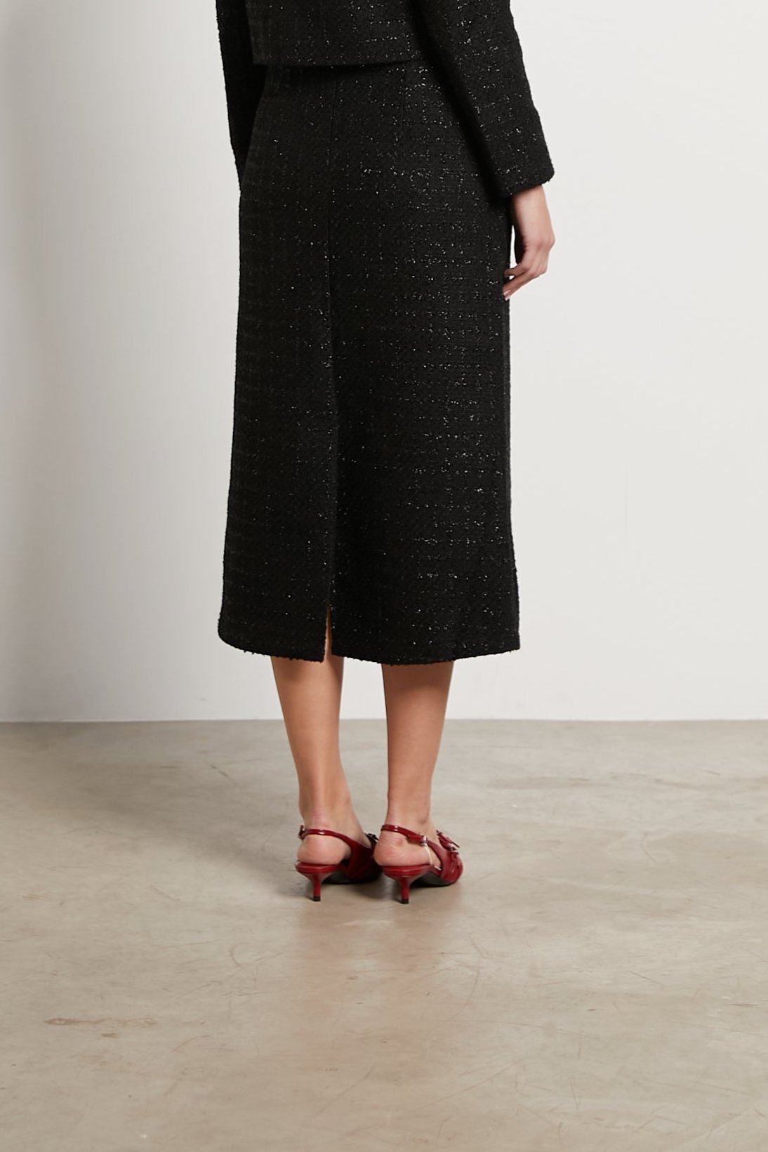 Brylee bouclé midi skirt