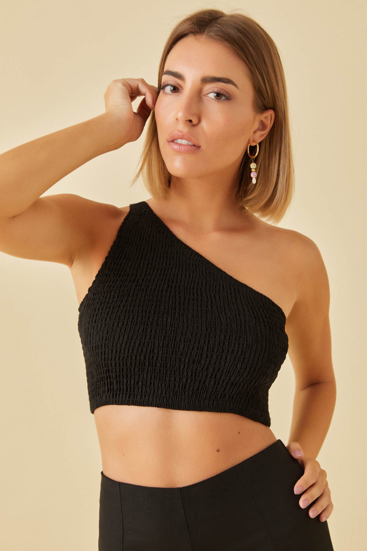 Piper linen crop top