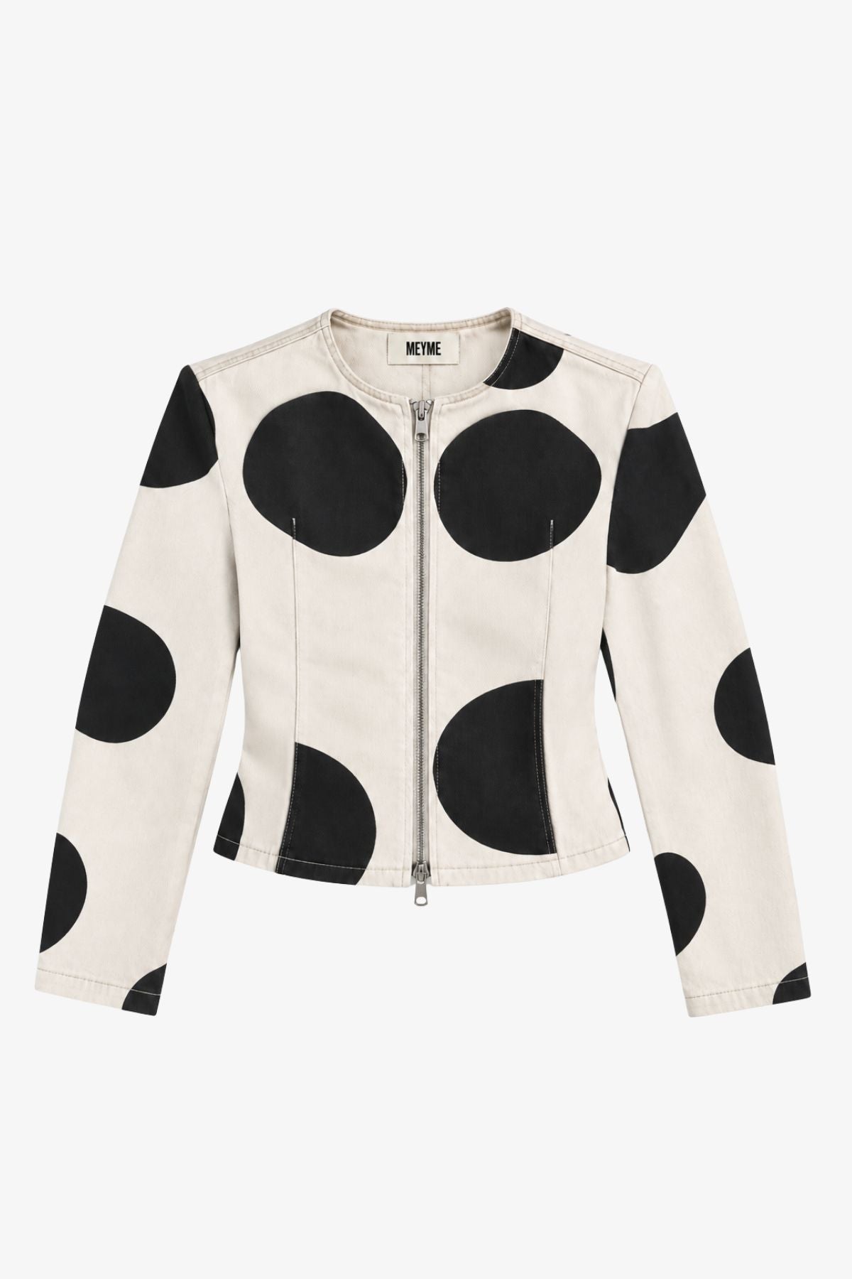 Polka Dot Denim Jacket