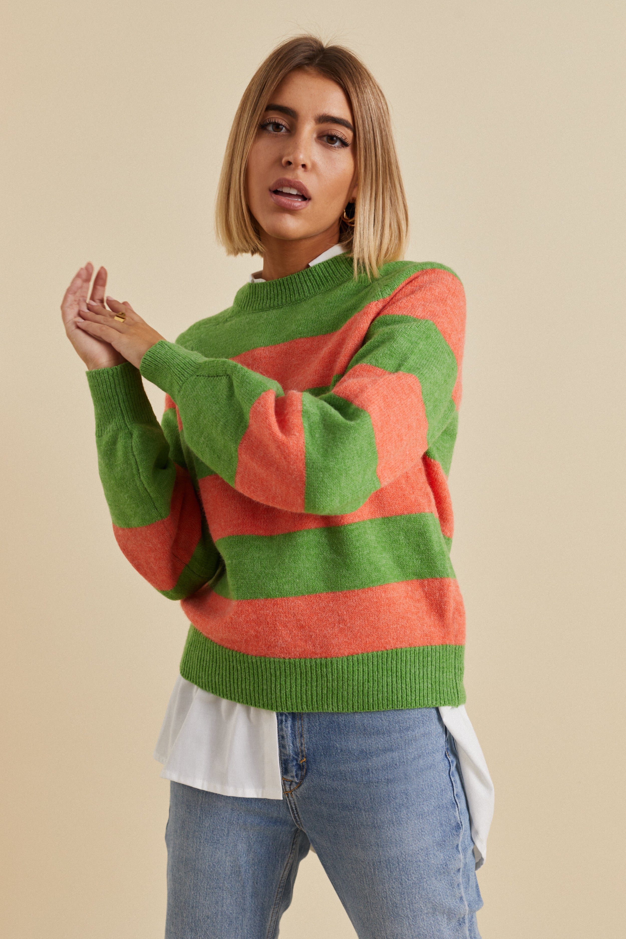 Vega striped knit sweater