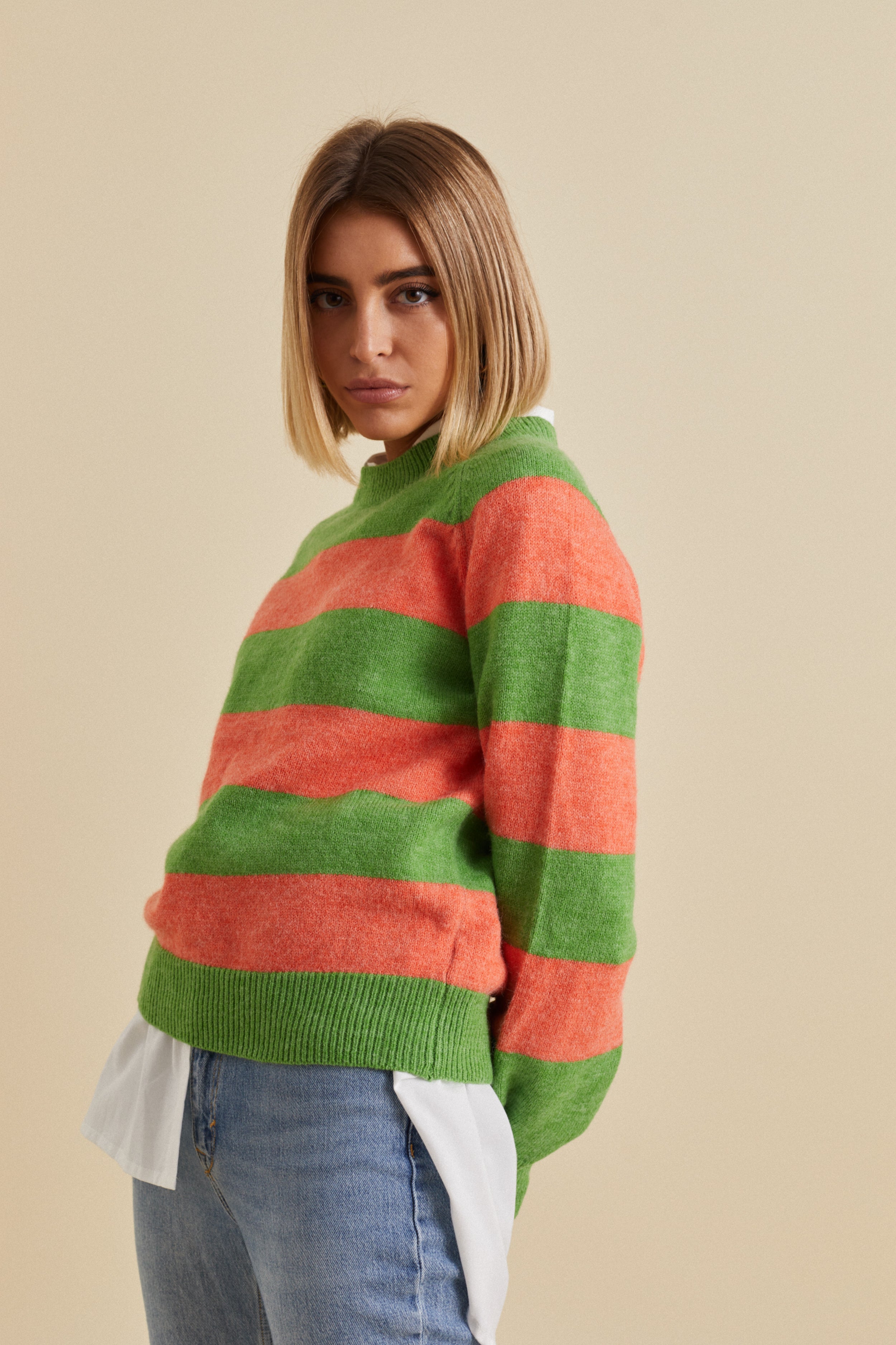 Vega striped knit sweater