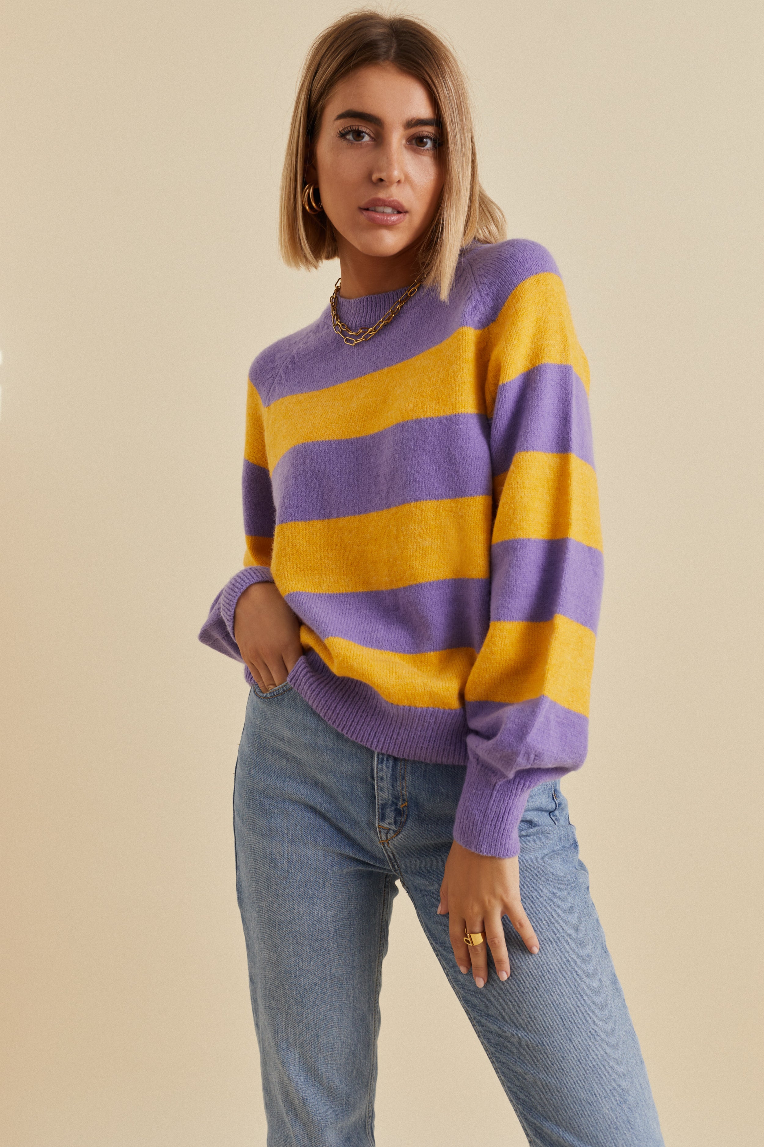 Vega striped knit sweater