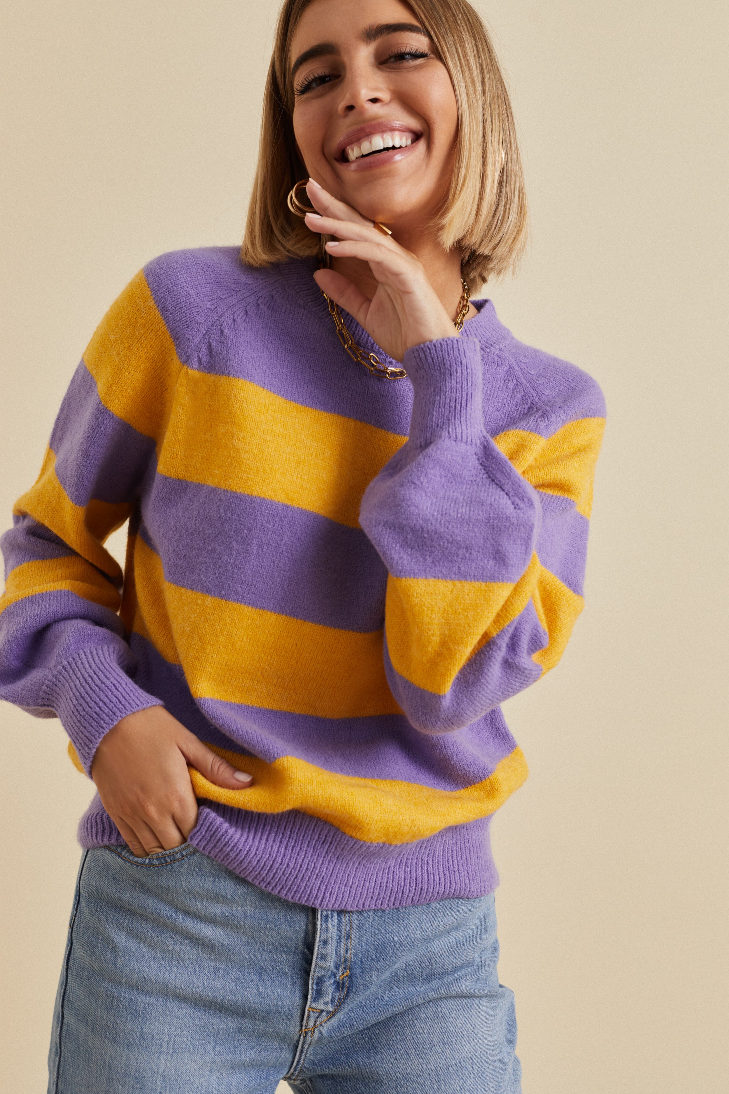 Vega striped knit sweater